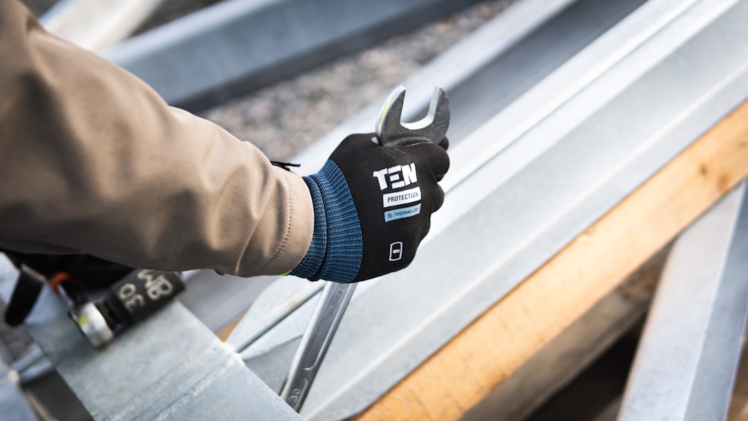 Metal working with wrench tool and gloves from Ten Protection